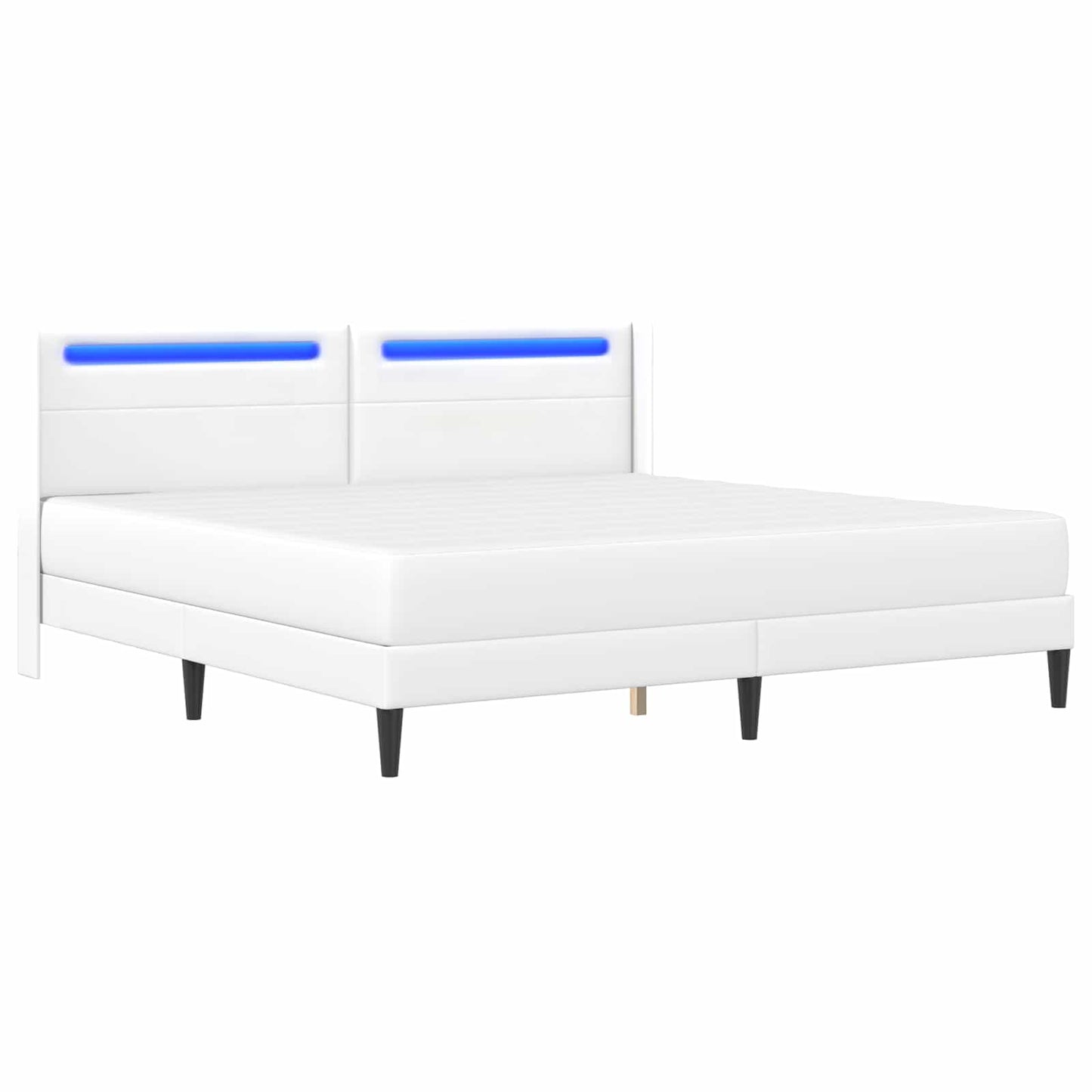 Bedframe met matras Wit 180 x 200 cm Kunstleer