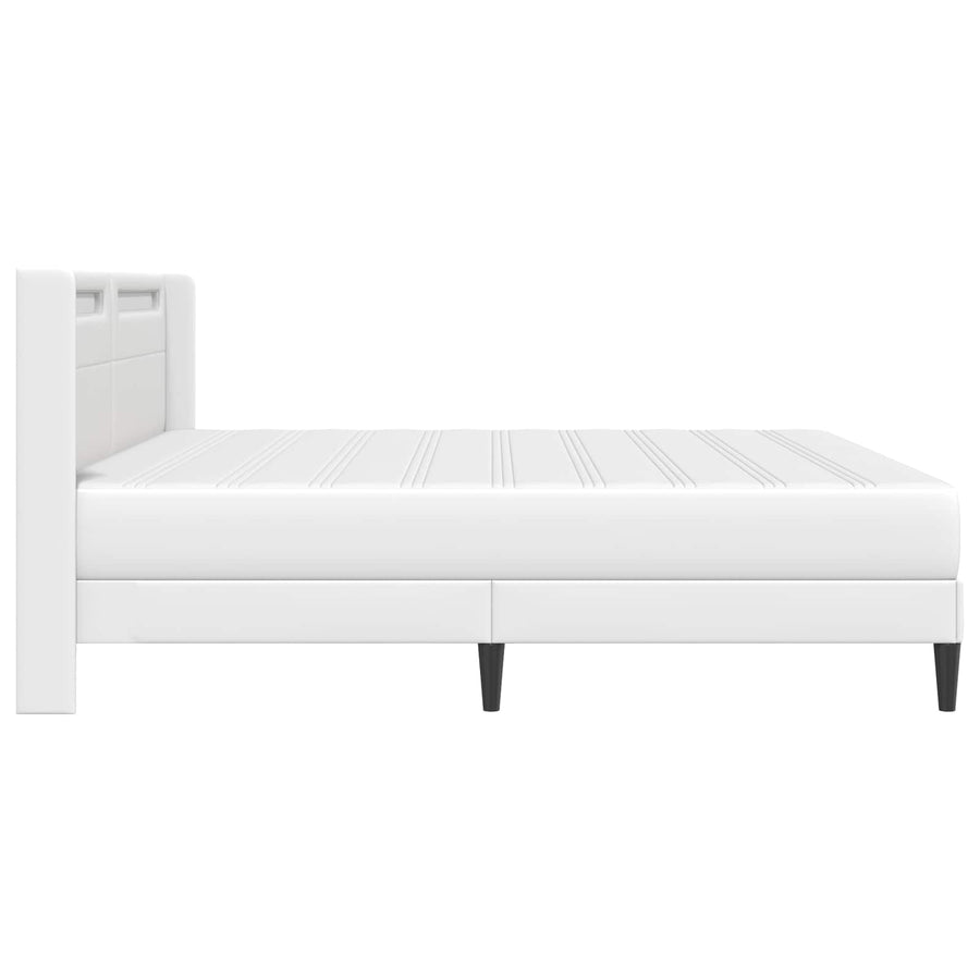 Bedframe met matras Wit 180 x 200 cm Kunstleer