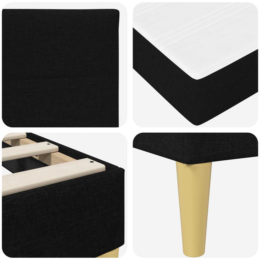 Bedframe Zwart 80 x 200 cm Polyester