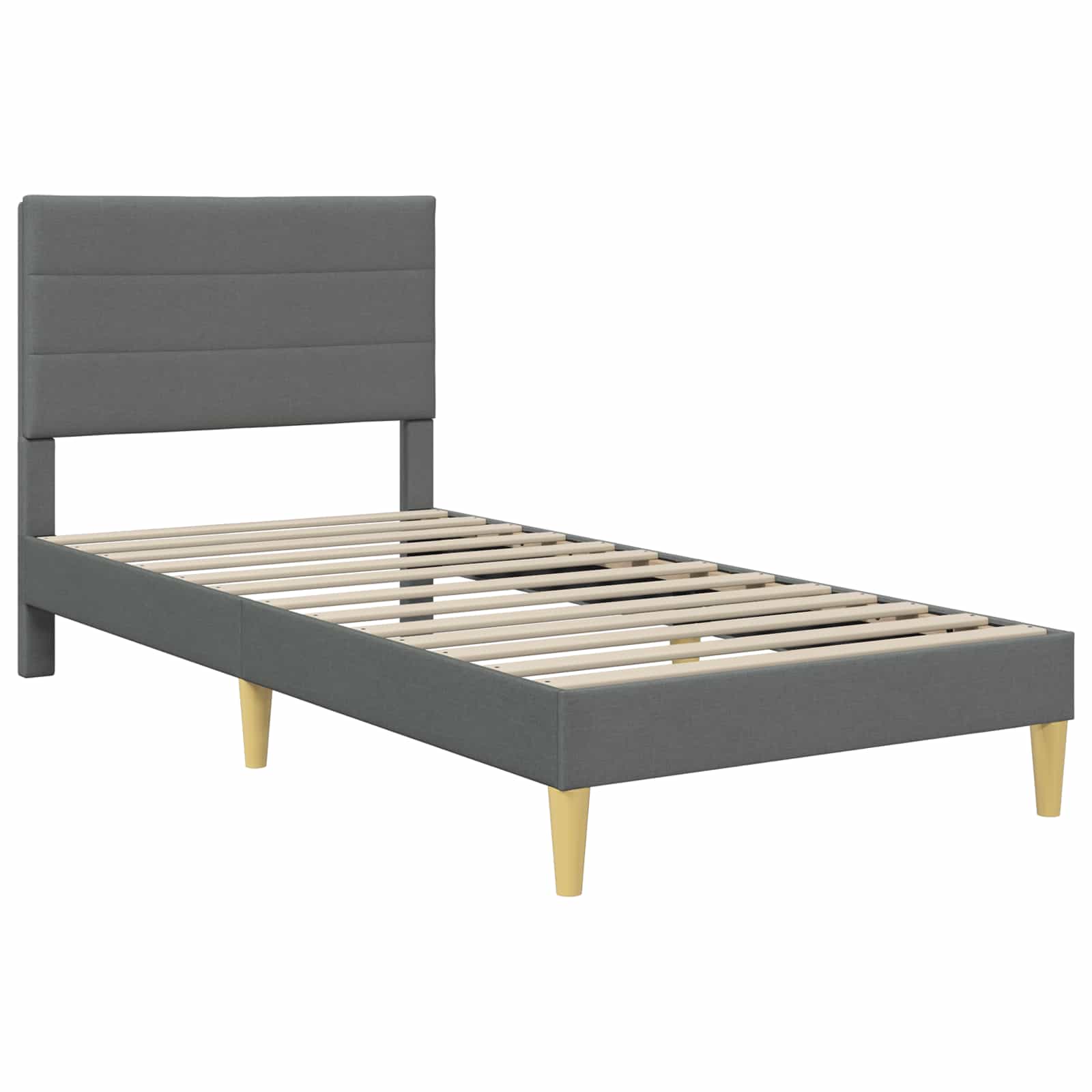 Bedframe Donkergrijs 90 x 190 cm Polyester