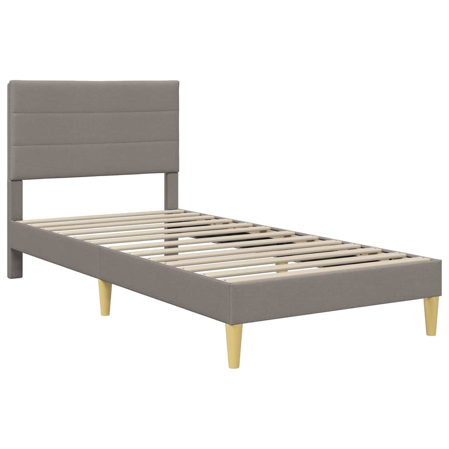 Bedframe Taupe 90 x 200 cm Polyester
