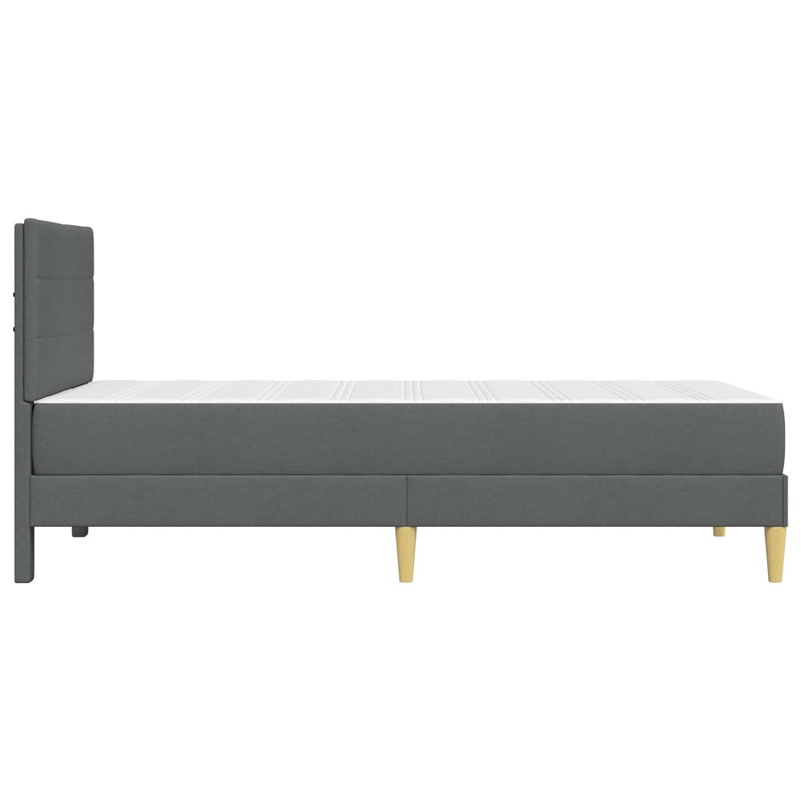 Bedframe Donkergrijs 100 x 200 cm Polyester