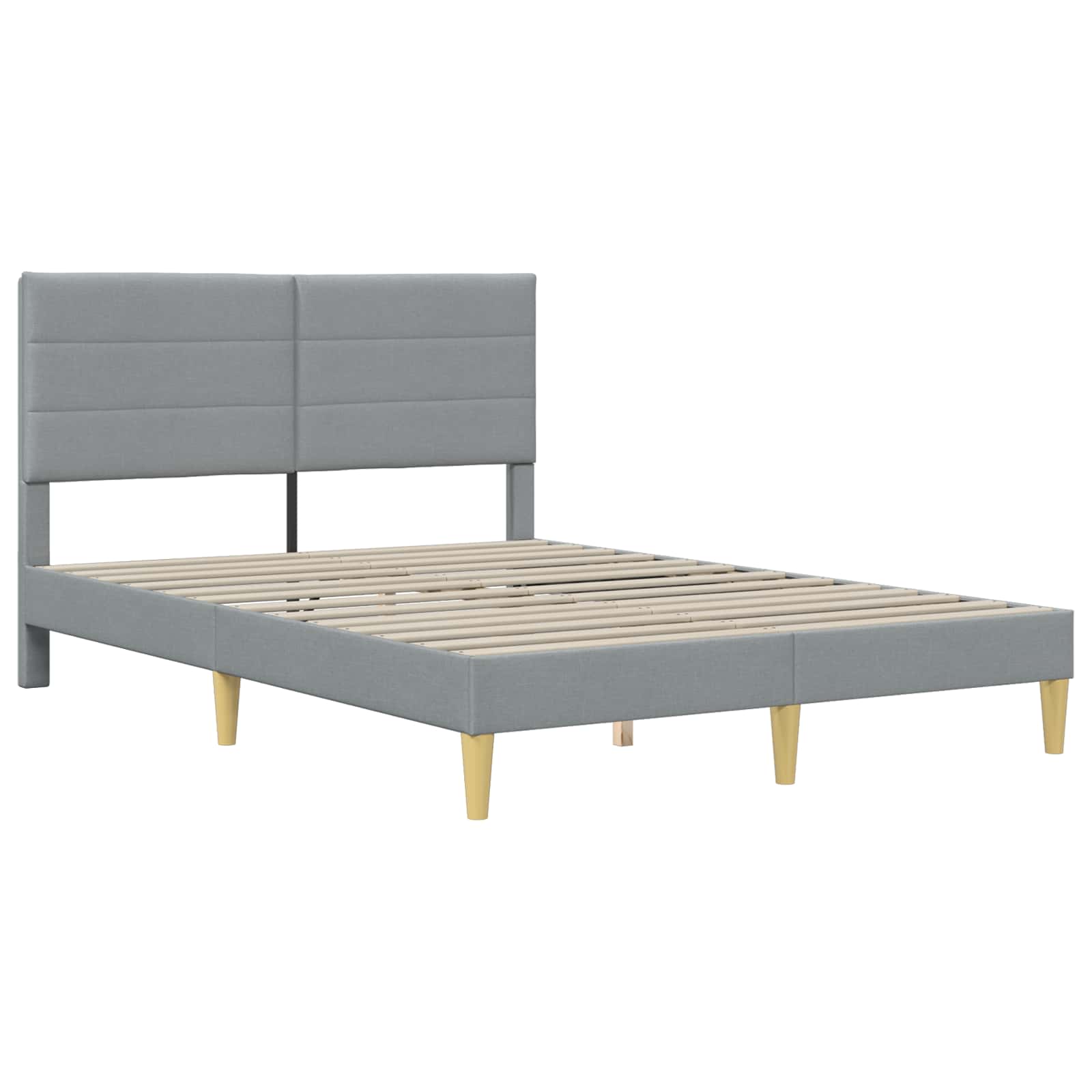 Bedframe vidaXL Bedframe Lichtgrijs 120 x 190 cm Polyester