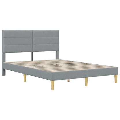 Bedframe vidaXL Bedframe Lichtgrijs 120 x 190 cm Polyester