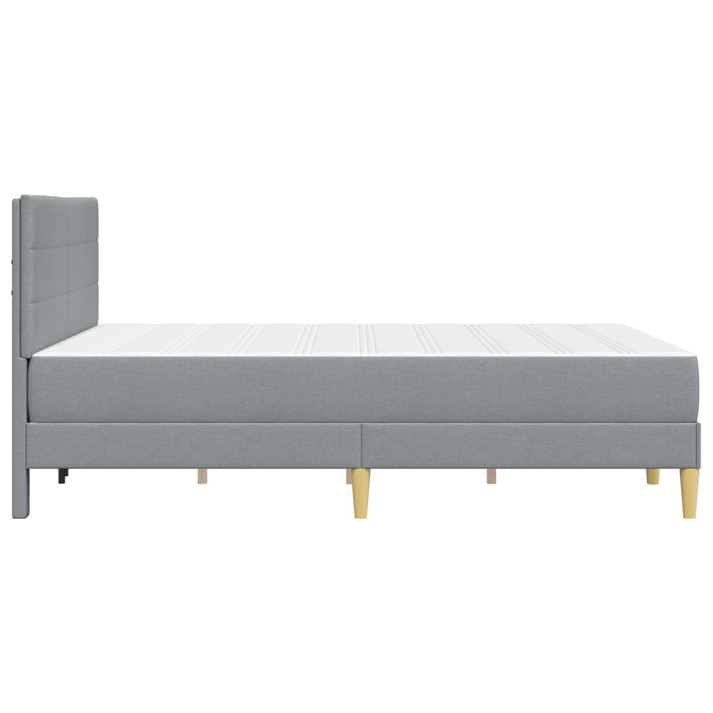 Bedframe vidaXL Bedframe Lichtgrijs 120 x 190 cm Polyester