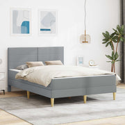 Bedframe 120x200 cm lichtgrijs polyester