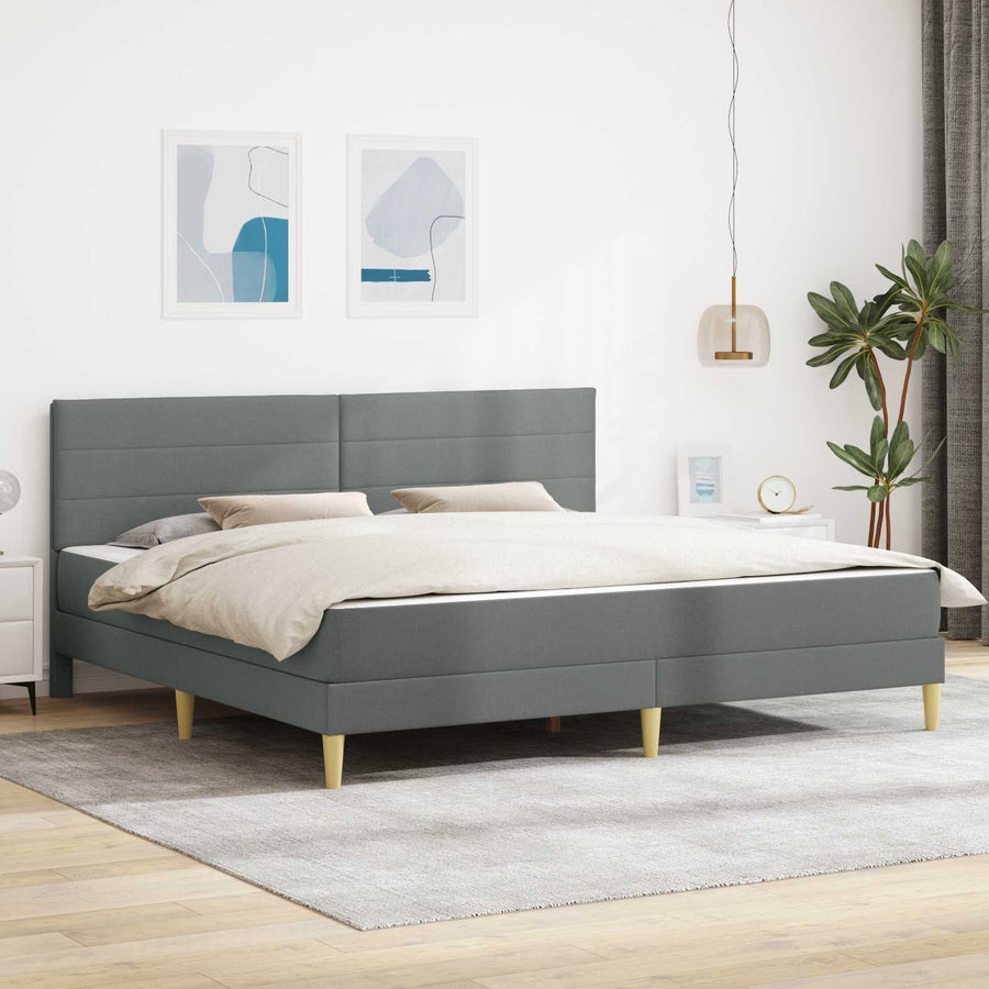Bedframe Donkergrijs 180 x 200 cm Polyester