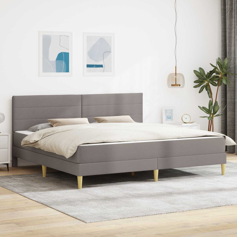 Bedframe Taupe 180 x 200 cm Polyester