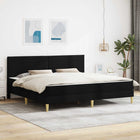 Bedframe 200x200 cm zwart polyester