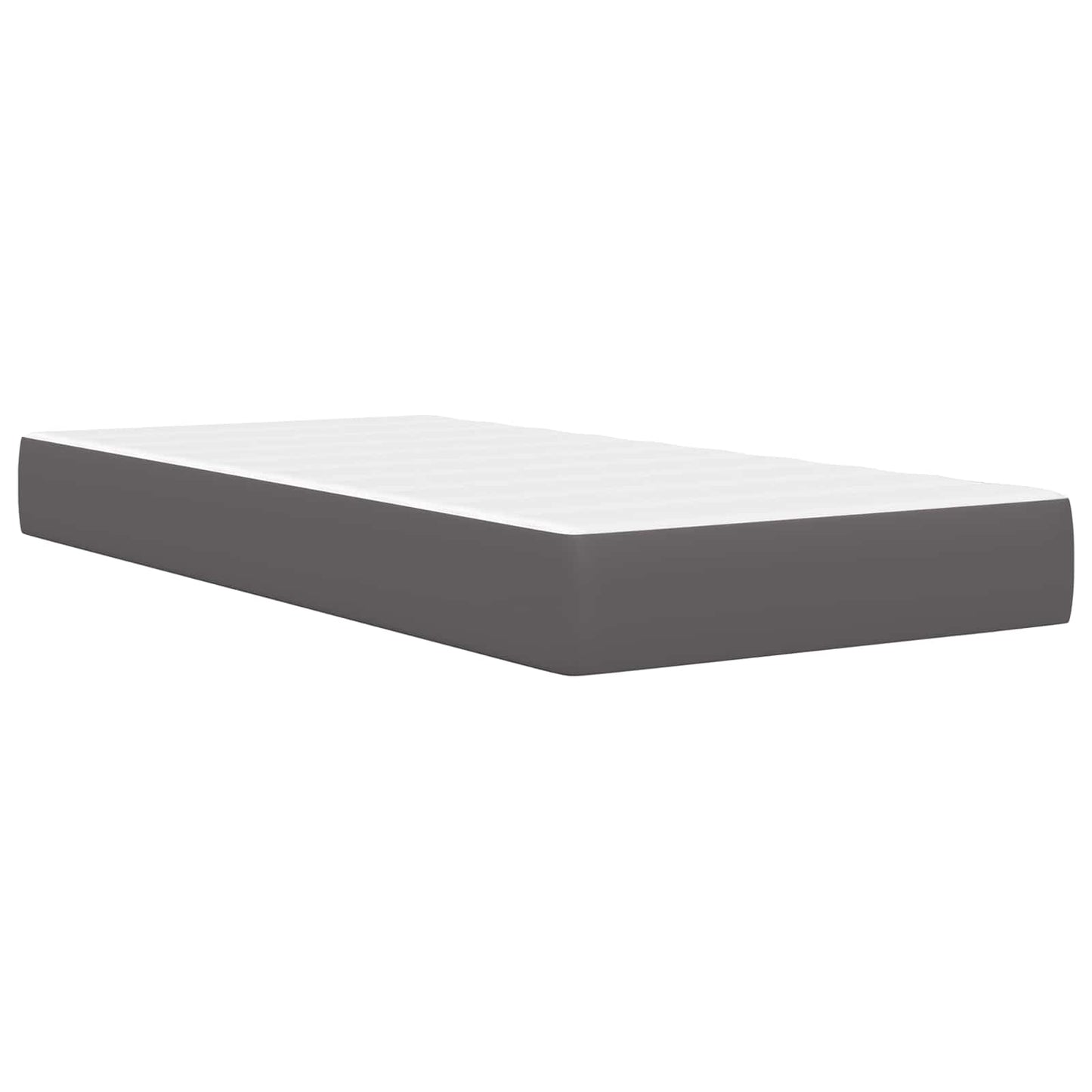 Bedframe met LED-stripverlichting Grijs 90 x 190 cm Kunstleer