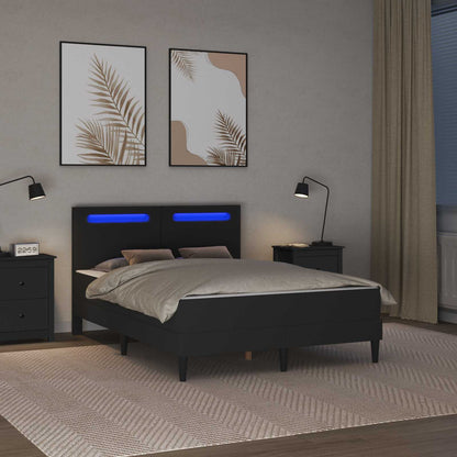 Bedframe met LED-stripverlichting 2 pcs Kunstleer