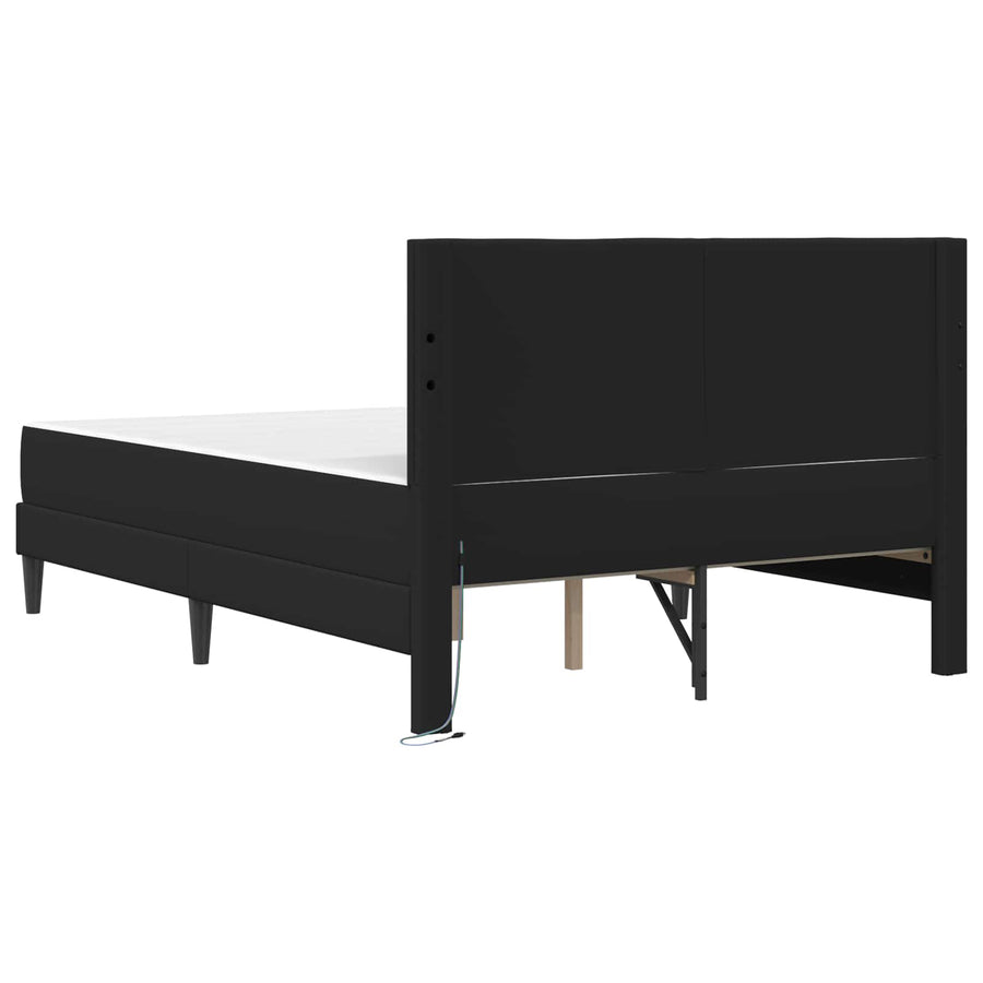 Bedframe met LED-stripverlichting 2 pcs Kunstleer