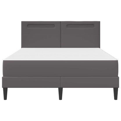 Bedframe met LED-stripverlichting Grijs 120 x 200 cm Kunstleer