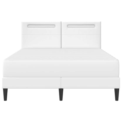 Bedframe met LED-stripverlichting Wit 120 x 200 cm Kunstleer
