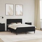 Bed Frame with LED Strip Light Black 140 x 200 cm Artificial Leather