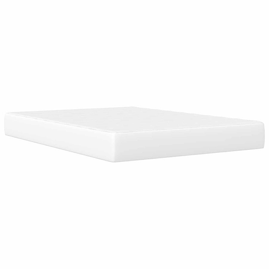 Bedframe met LED-stripverlichting Wit 140 x 200 cm Kunstleer