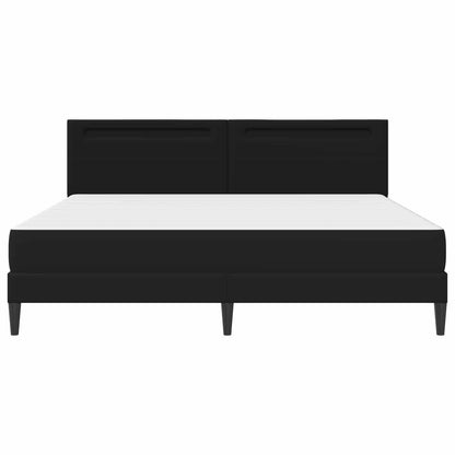 Bedframe met LED-stripverlichting Zwart 180 x 200 cm Kunstleer