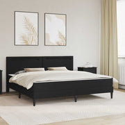 Bedframe 200x200 cm zwart kunstleer met LED