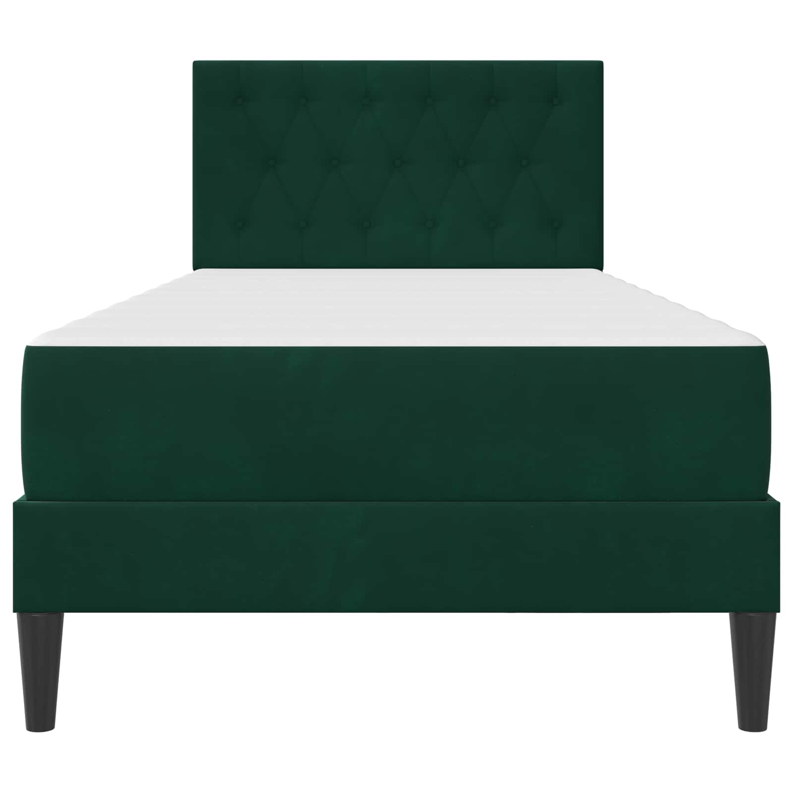 Bedframe met matras Donkergroen 80 x 200 cm Fluweel