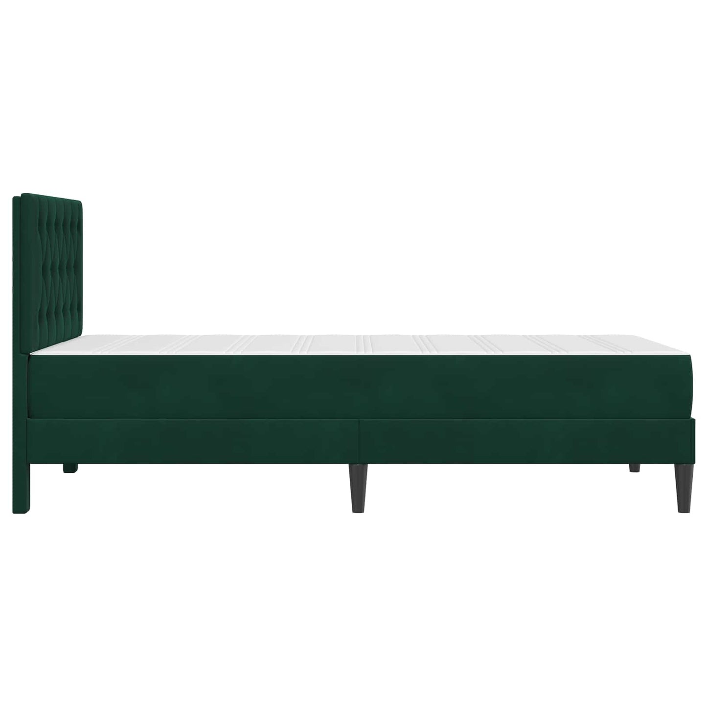 Bedframe met matras Donkergroen 80 x 200 cm Fluweel