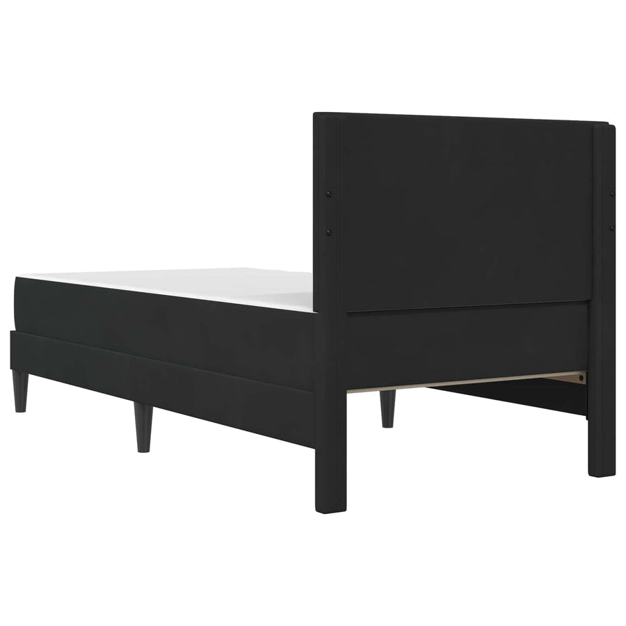 Bedframe met matras met hoofdeinde Zwart 80 x 200 cm Fluweel