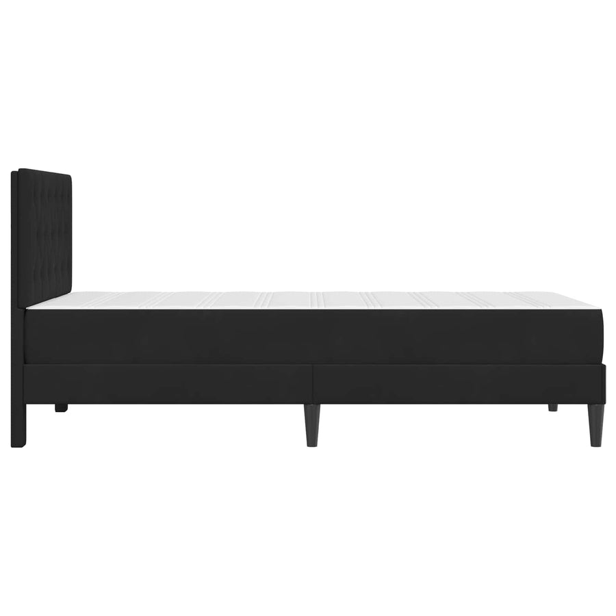 Bedframe met matras met hoofdeinde Zwart 80 x 200 cm Fluweel