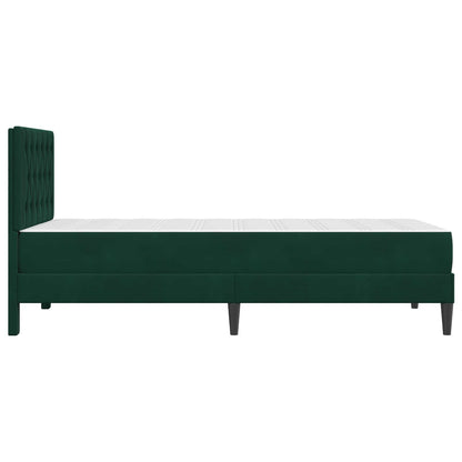 Bedframe met matras Donkergroen 90 x 190 cm Fluweel
