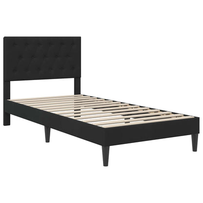 Bedframe met matras met hoofdeinde Zwart 90 x 190 cm Fluweel