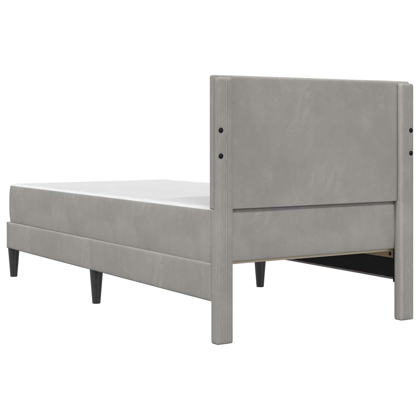 Bedframe met matras Lichtgrijs 90 x 200 cm Fluweel