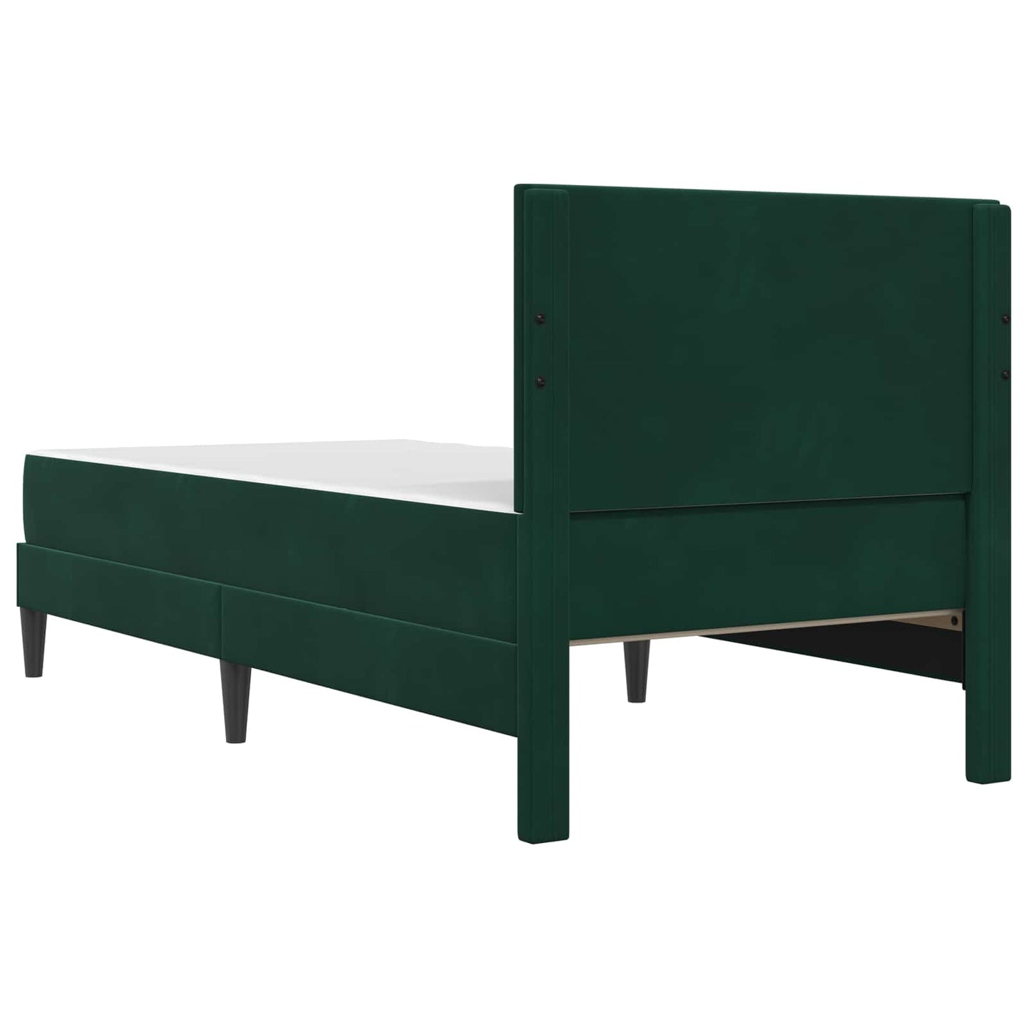 Bedframe met matras Donkergroen 90 x 200 cm Fluweel
