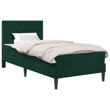 Bedframe met matras Donkergroen 100 x 200 cm Fluweel