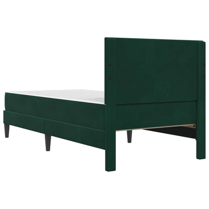 Bedframe met matras Donkergroen 100 x 200 cm Fluweel