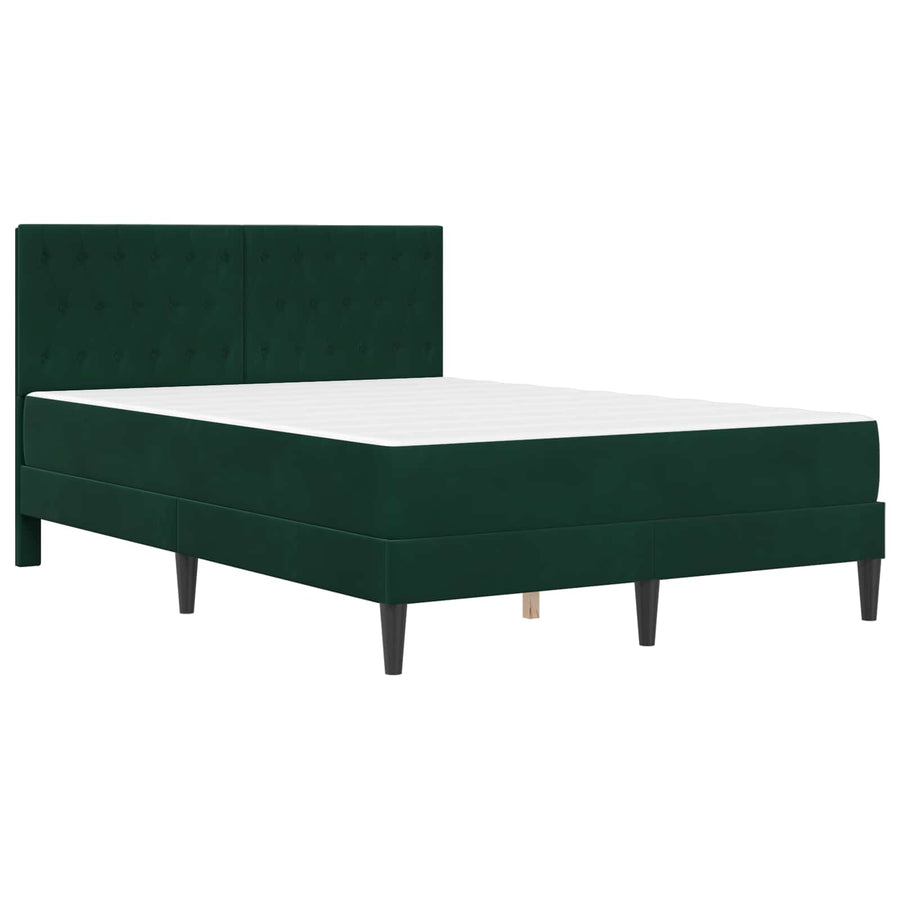 Bedframe met matras Donkergroen 120 x 190 cm Fluweel