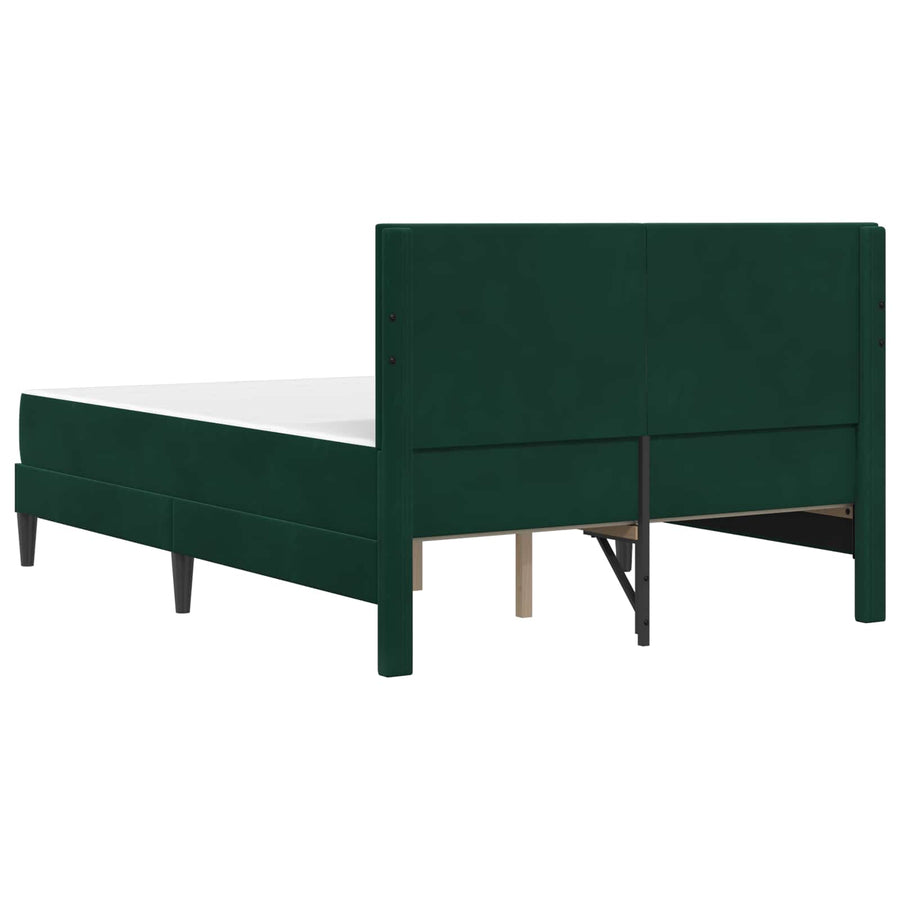 Bedframe met matras Donkergroen 120 x 190 cm Fluweel