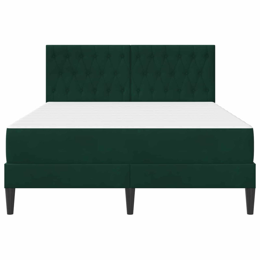 Bedframe met matras Donkergroen 120 x 190 cm Fluweel