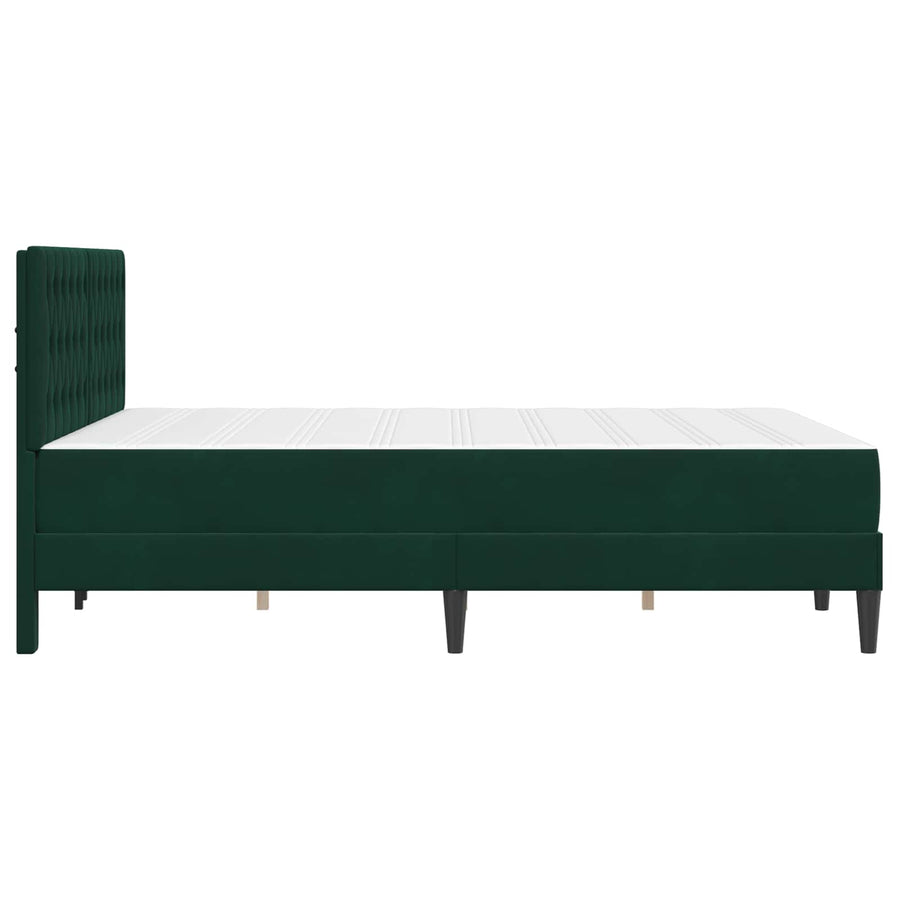 Bedframe met matras Donkergroen 120 x 190 cm Fluweel