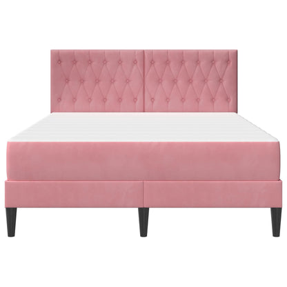 Bedframe met matras met hoofdeinde Roze 120 x 200 cm Fluweel