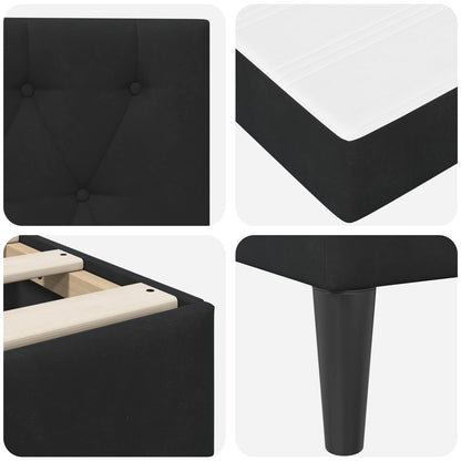 Bedframe met matras met hoofdeinde Zwart 120 x 200 cm Fluweel
