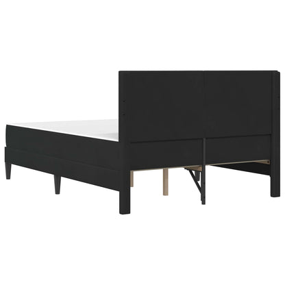 Bedframe met matras met hoofdeinde Zwart 140 x 190 cm Fluweel