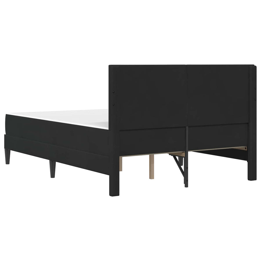 Bedframe met matras met hoofdeinde Zwart 140 x 190 cm Fluweel