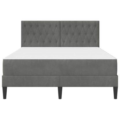 Bedframe met matras Donkergrijs 140 x 200 cm Fluweel