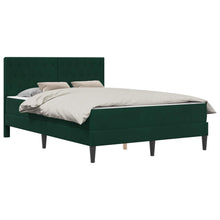 Bedframe met matras Donkergroen 140 x 200 cm Fluweel