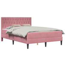 Bedframe met matras met hoofdeinde Roze 140 x 200 cm Fluweel