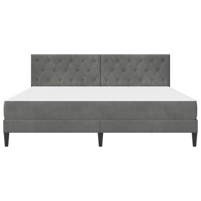 Bedframe met matras Donkergrijs 180 x 200 cm Fluweel