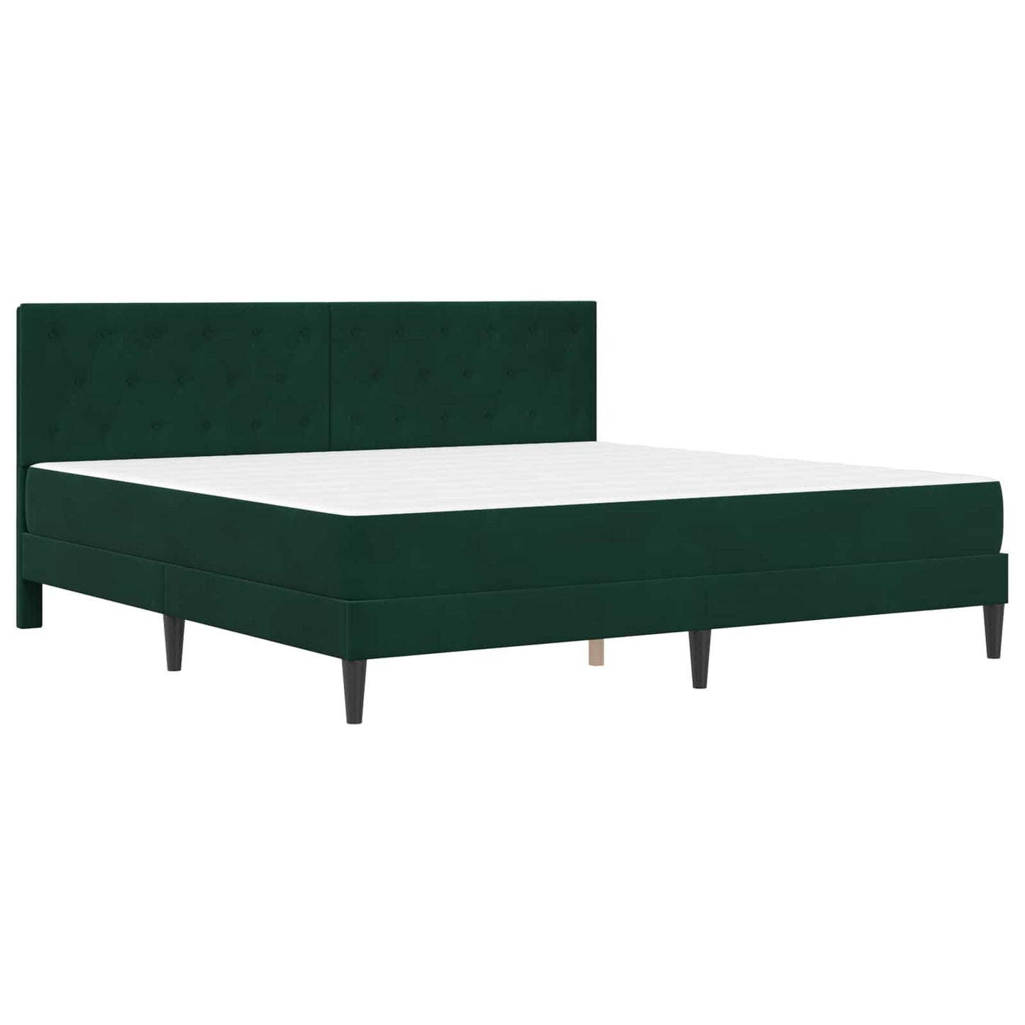 Bedframe met matras Donkergroen 180 x 200 cm Fluweel