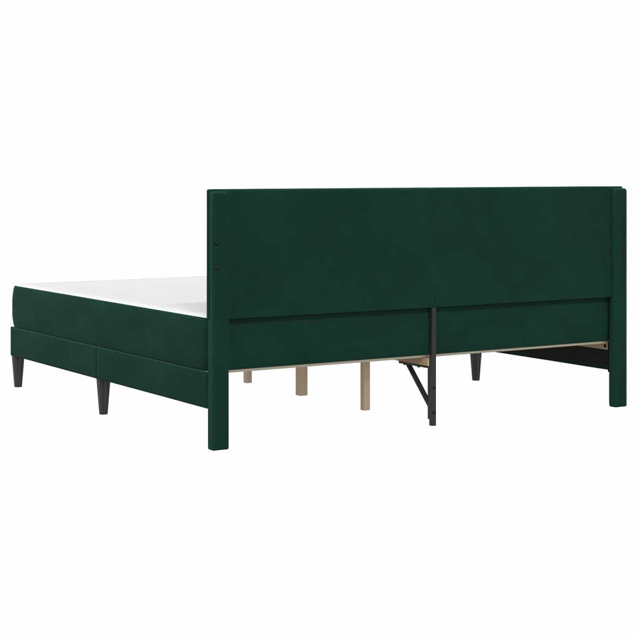 Bedframe met matras Donkergroen 180 x 200 cm Fluweel
