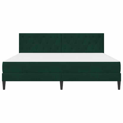 Bedframe met matras Donkergroen 180 x 200 cm Fluweel
