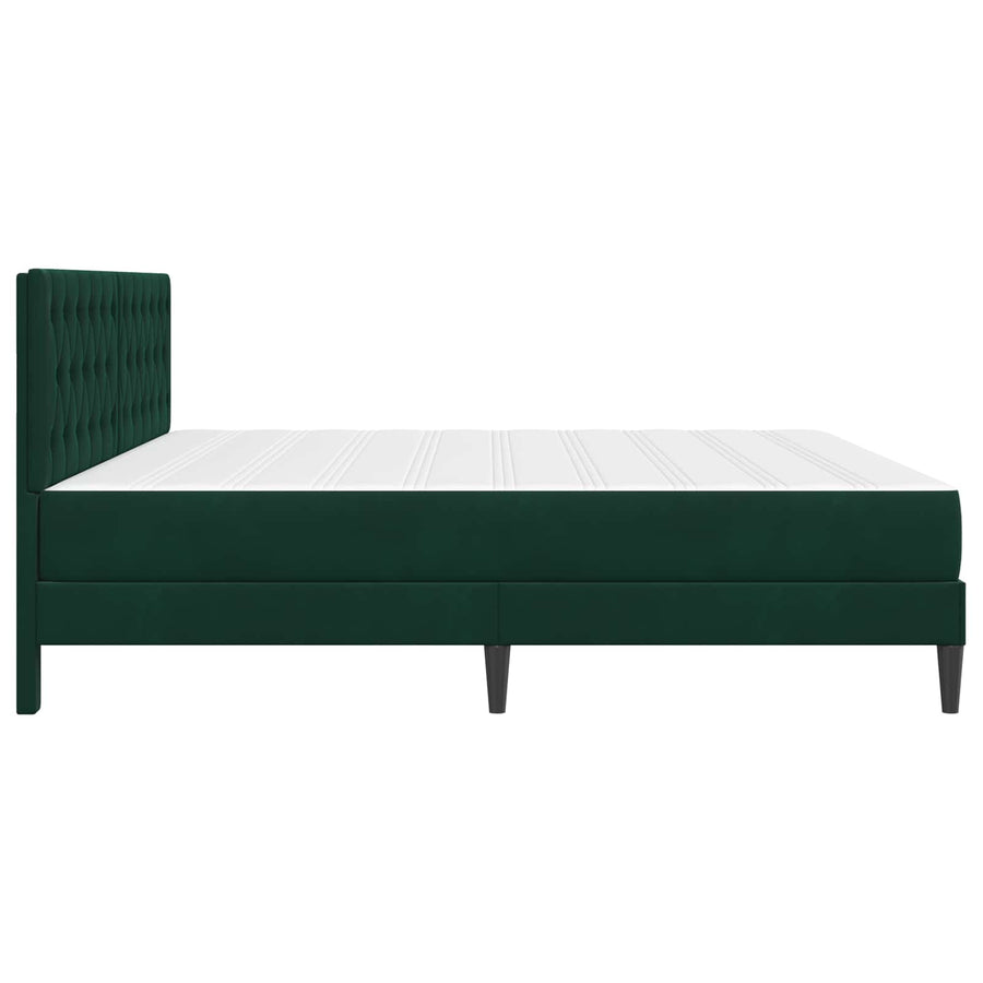 Bedframe met matras Donkergroen 180 x 200 cm Fluweel