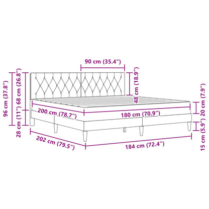 Bedframe met matras Donkergroen 180 x 200 cm Fluweel