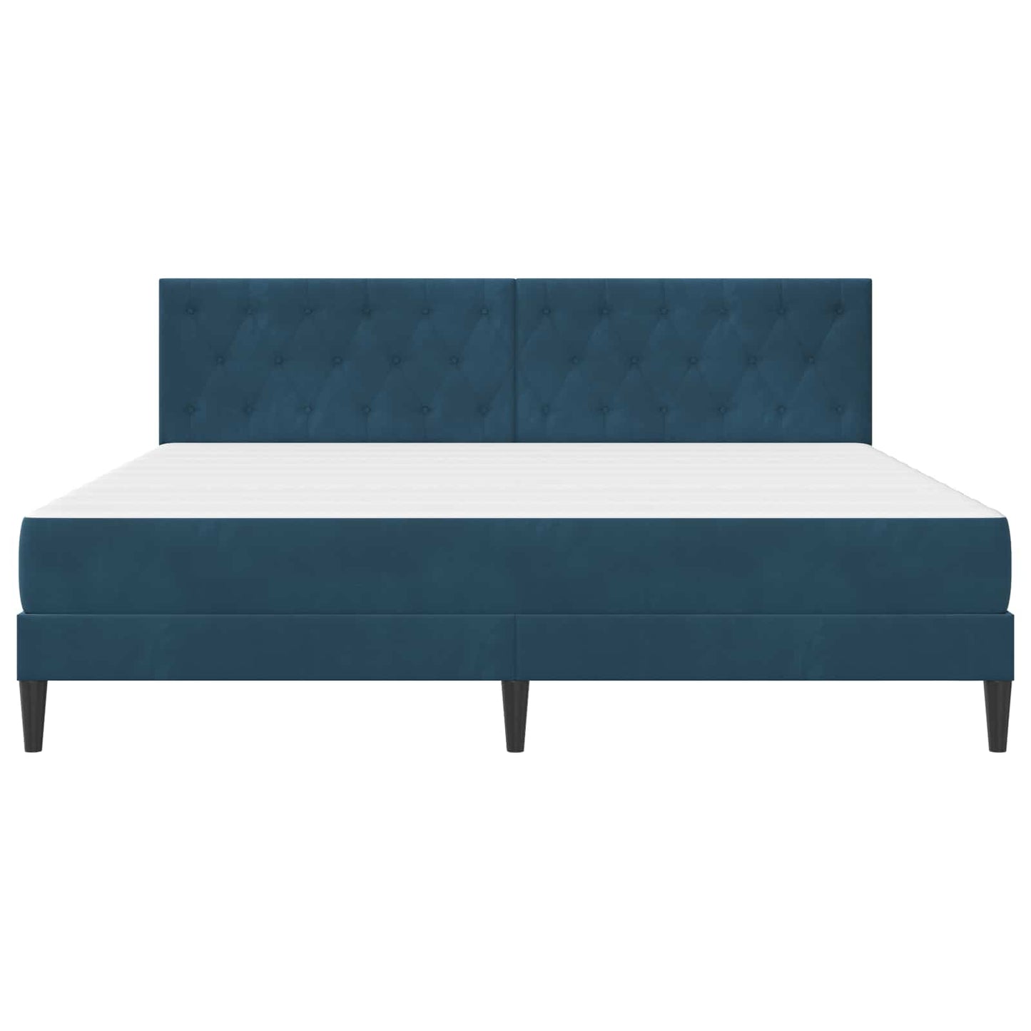 Bedframe met matras met hoofdeinde Blauw 180 x 200 cm Fluweel